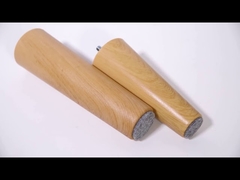 Verstelbare bankpoot met houtnerf, zwaar uitgevoerd, geen lawaai met bout